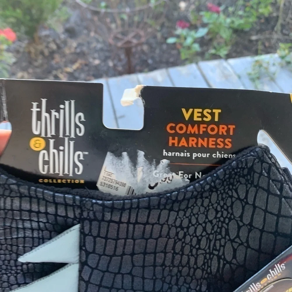 𝅺new Thrills & Chills Collection Halloween Dog Harness Size M Reflective
